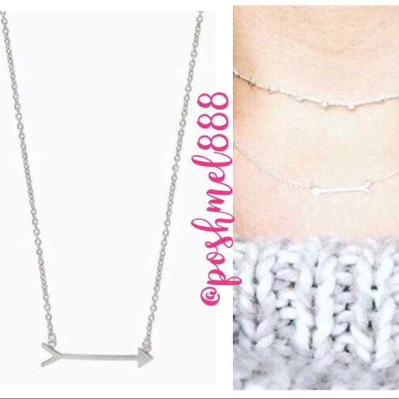 💘S&D[SILVER] Delicate On The Mark Arrow Necklace - Picture 1 of 15